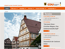 Tablet Screenshot of cdu-leonberg.de